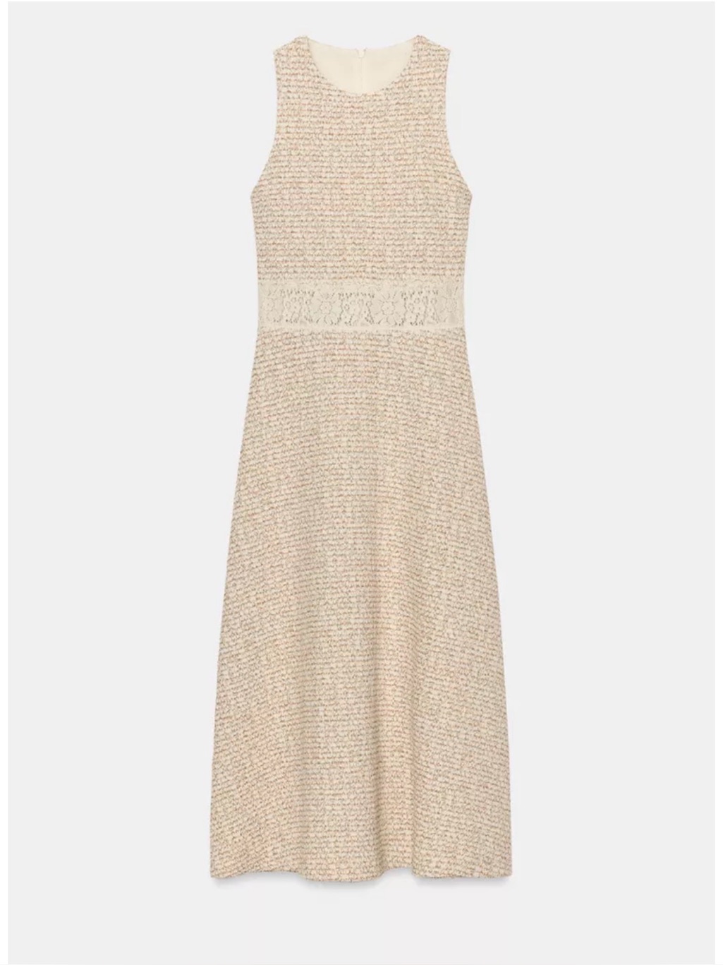 Zara Textured Weave Midi Dress Nwt Size S